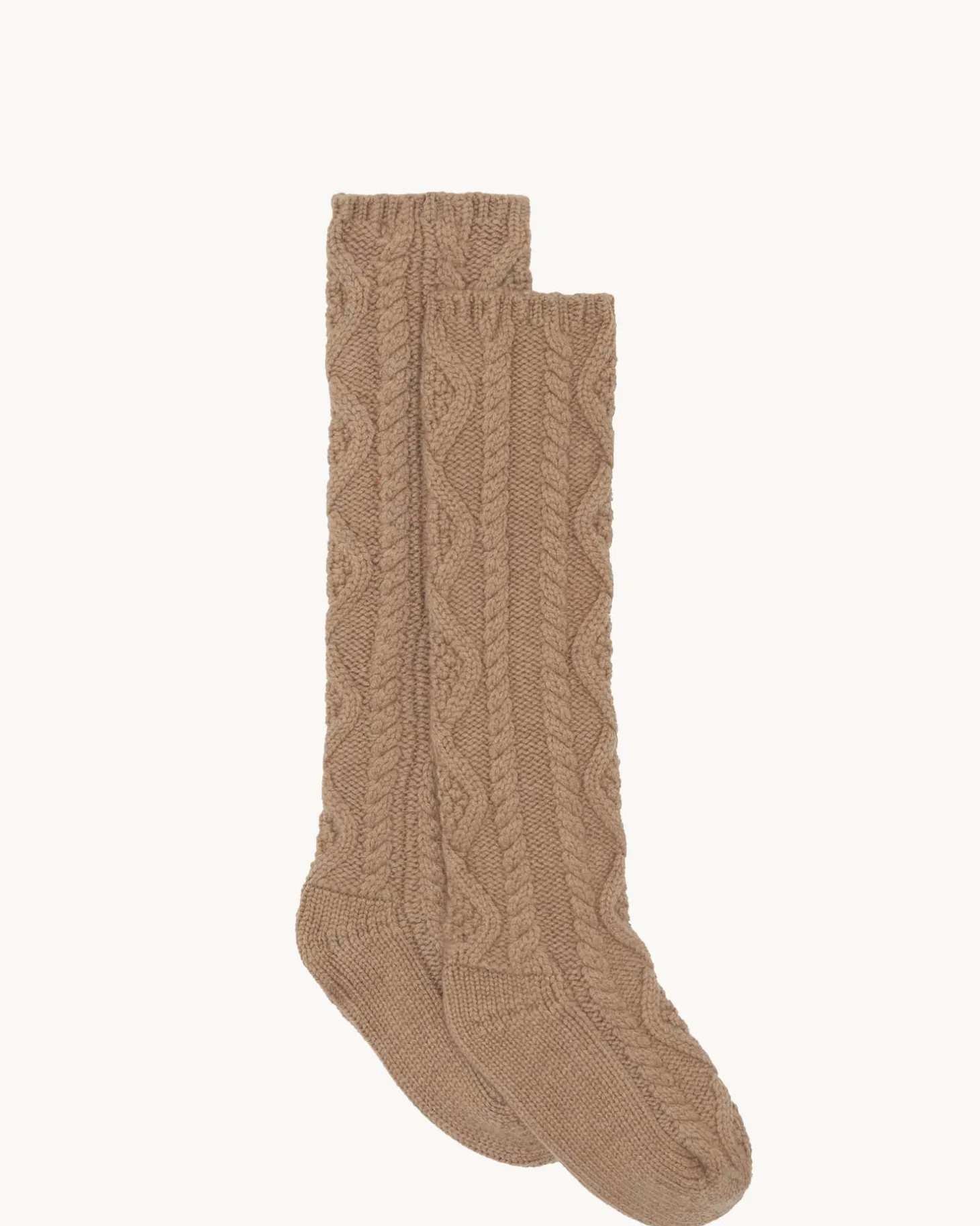 Chaussettes Cachemire Torsade, 6 Fils