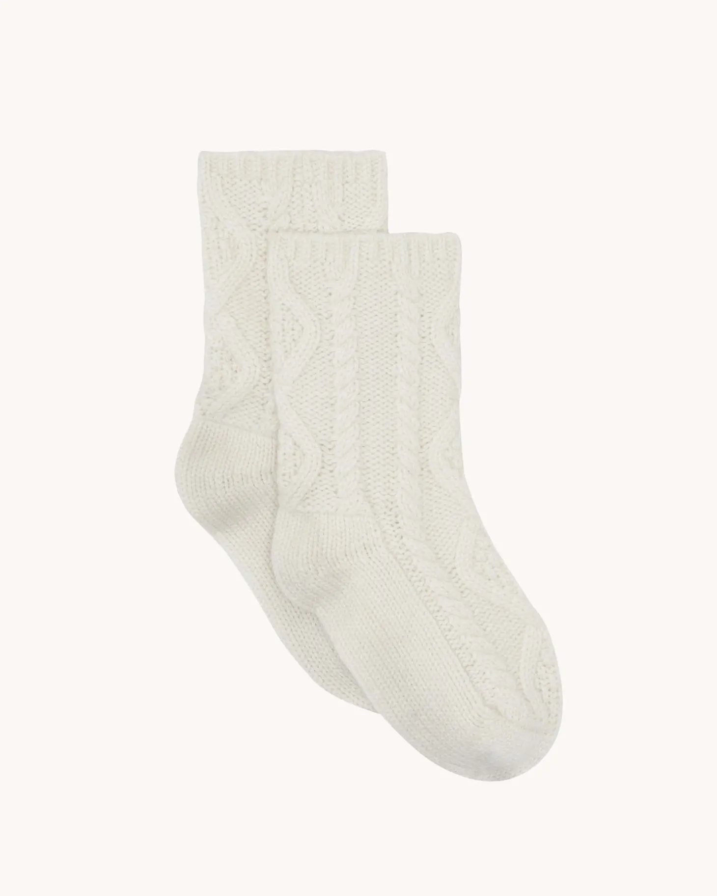 Chaussettes Cachemire Torsade, 6 Fils