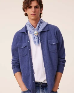 Chemise Cachemire Homme Poches Poitrine, 2 Fils