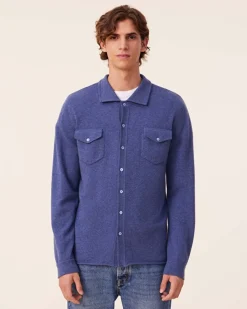 Chemise Cachemire Homme Poches Poitrine, 2 Fils