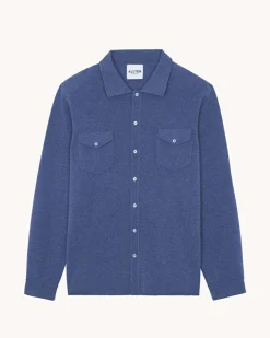 Chemise Cachemire Homme Poches Poitrine, 2 Fils
