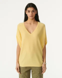 Col V Oversize Sans Manches Cachemire