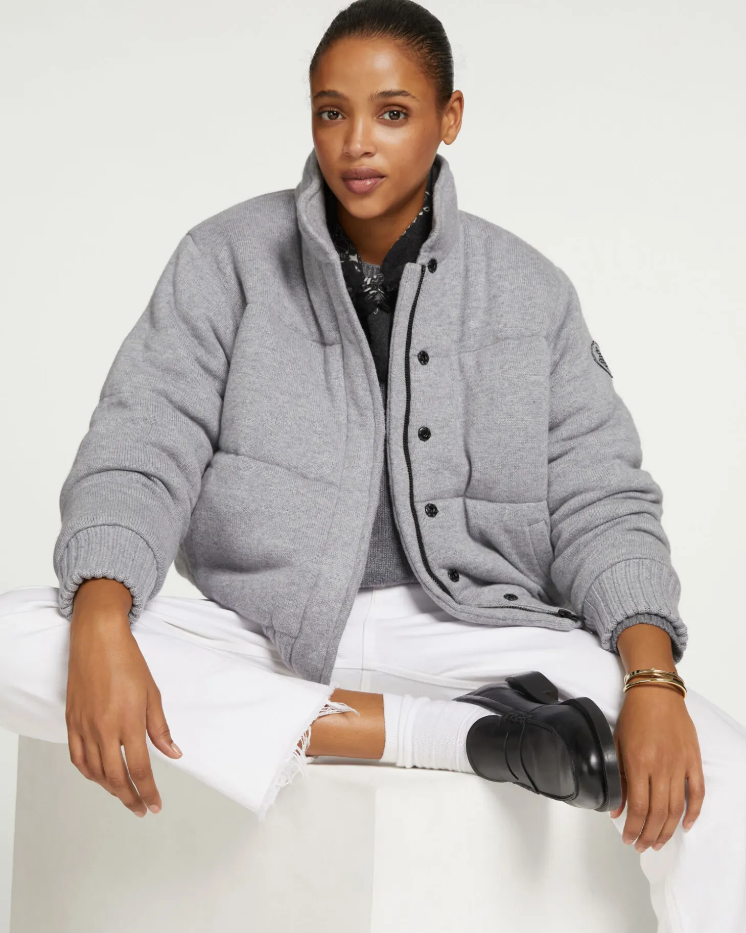 Doudoune Oversize Cachemire Femme