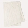 Echarpe Cachemire Tricotage Torsade, 6 Fils