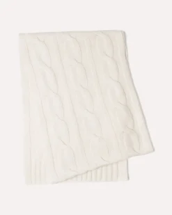 Echarpe Cachemire Tricotage Torsade, 6 Fils