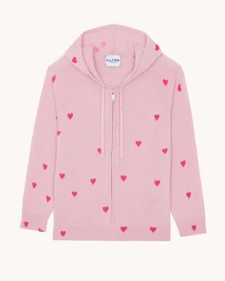 Gilet A Capuche Zipe Cachemire Enfant, 2 Fils