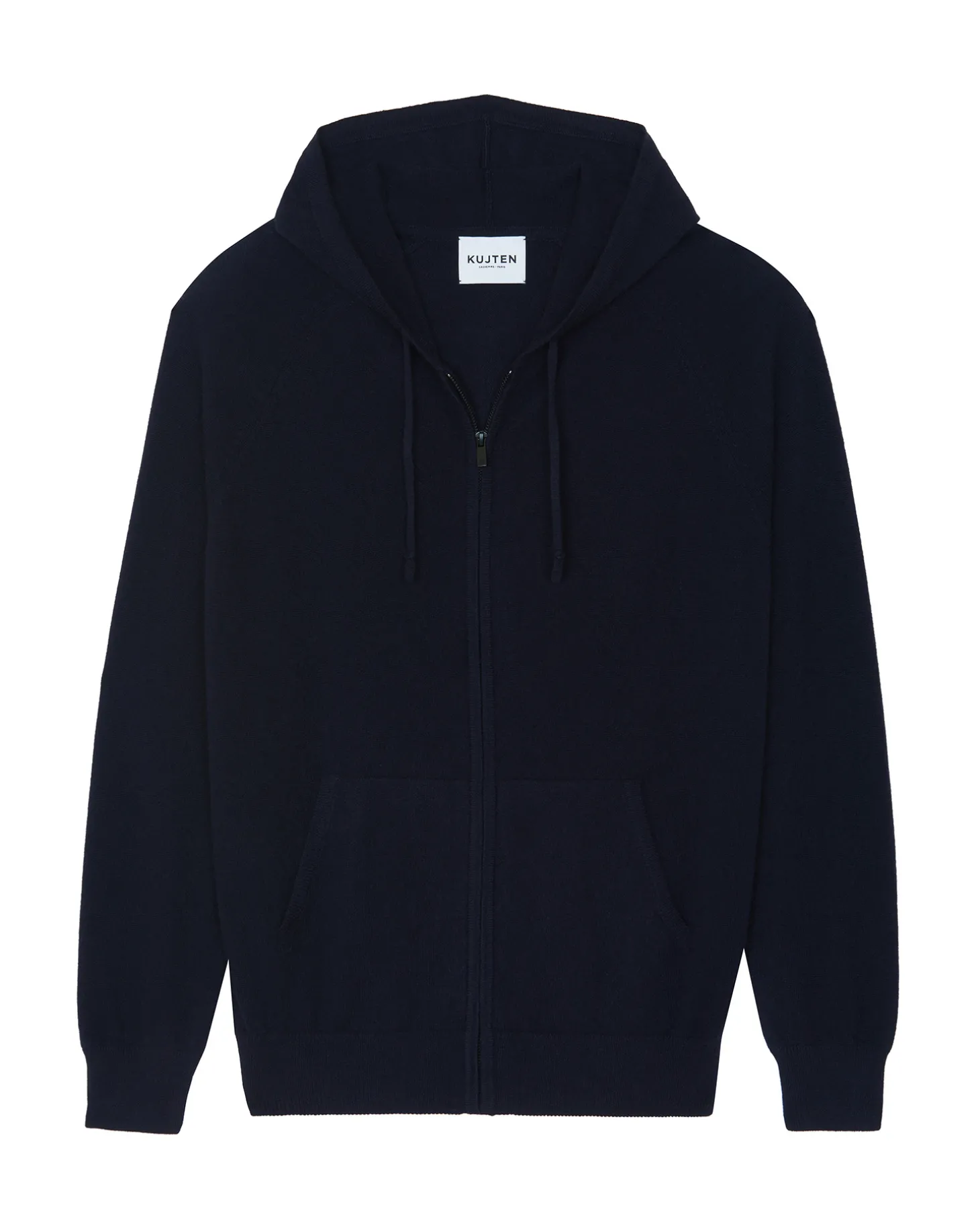 Gilet Cachemire A Capuche Zippe Homme, 2 Fils