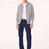 Gilet Cachemire A Capuche Zippe Homme, 2 Fils