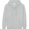 Gilet Cachemire A Capuche Zippe