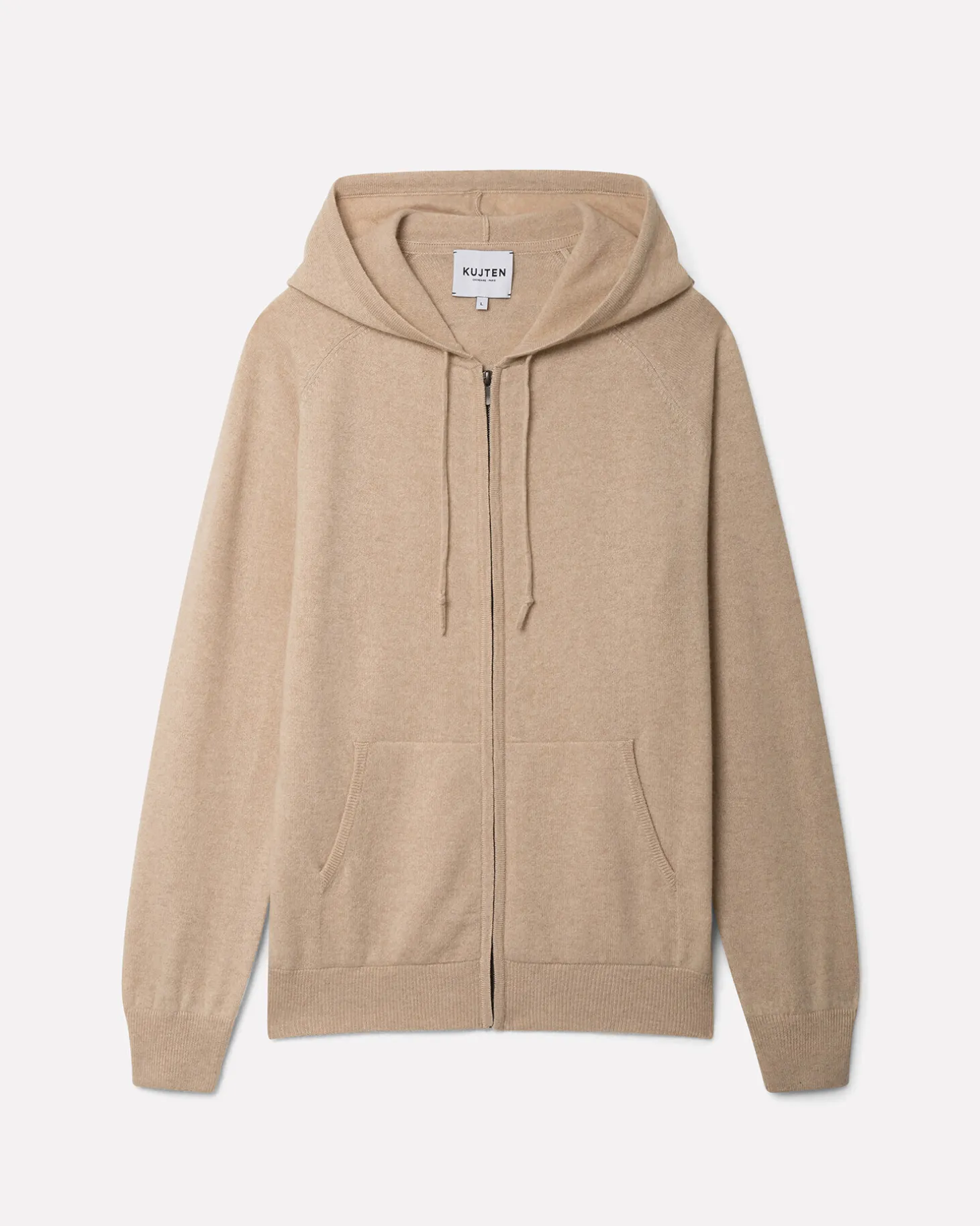 Gilet Cachemire A Capuche Zippe Homme