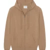 Gilet Cachemire A Capuche Zippe