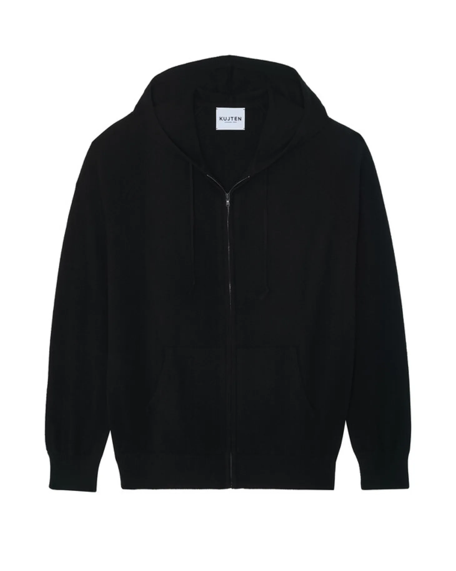 Gilet Cachemire A Capuche Zippe Homme