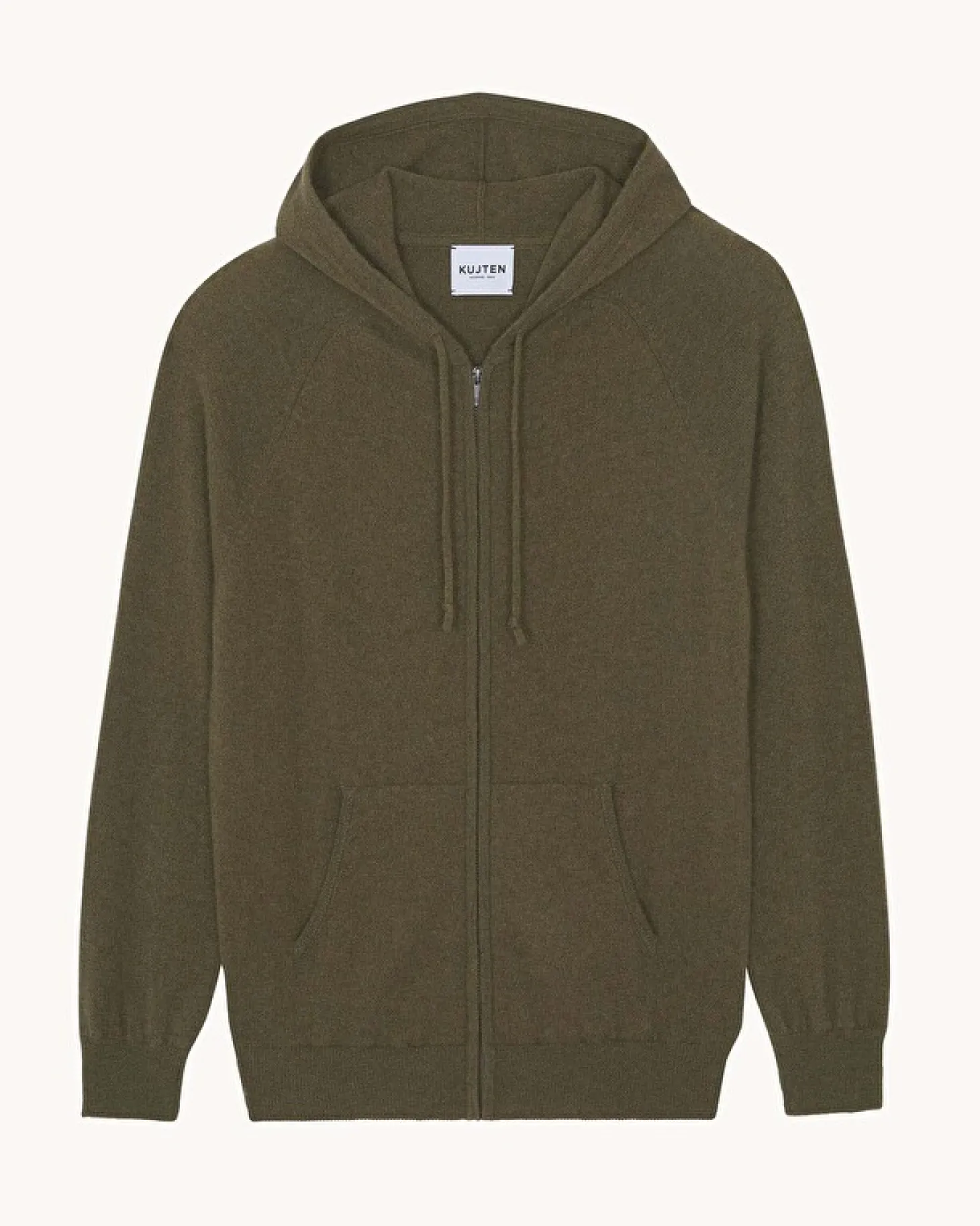 Gilet Cachemire A Capuche Zippe Homme, 2 Fils