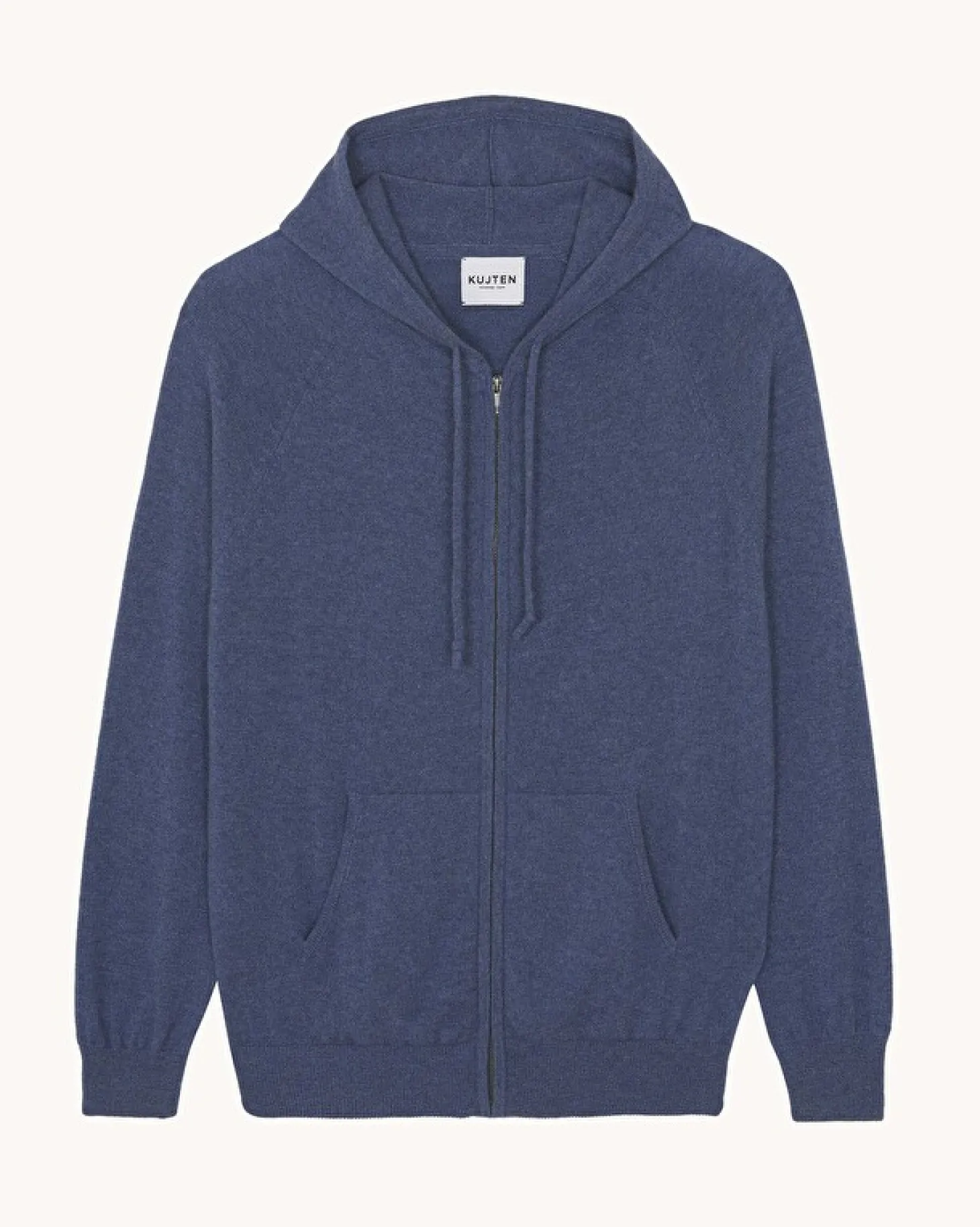 Gilet Cachemire A Capuche Zippe Homme, 2 Fils
