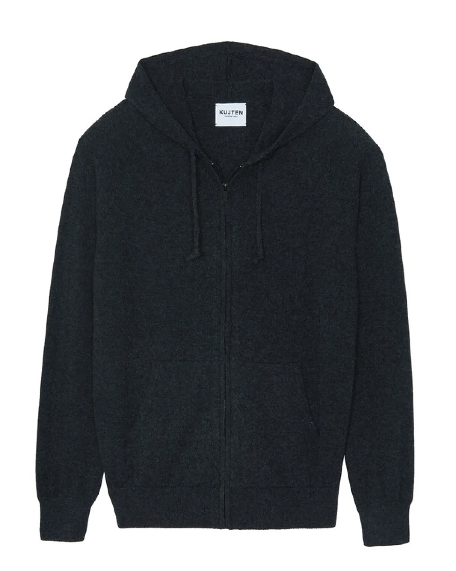 Gilet Cachemire A Capuche Zippe Homme