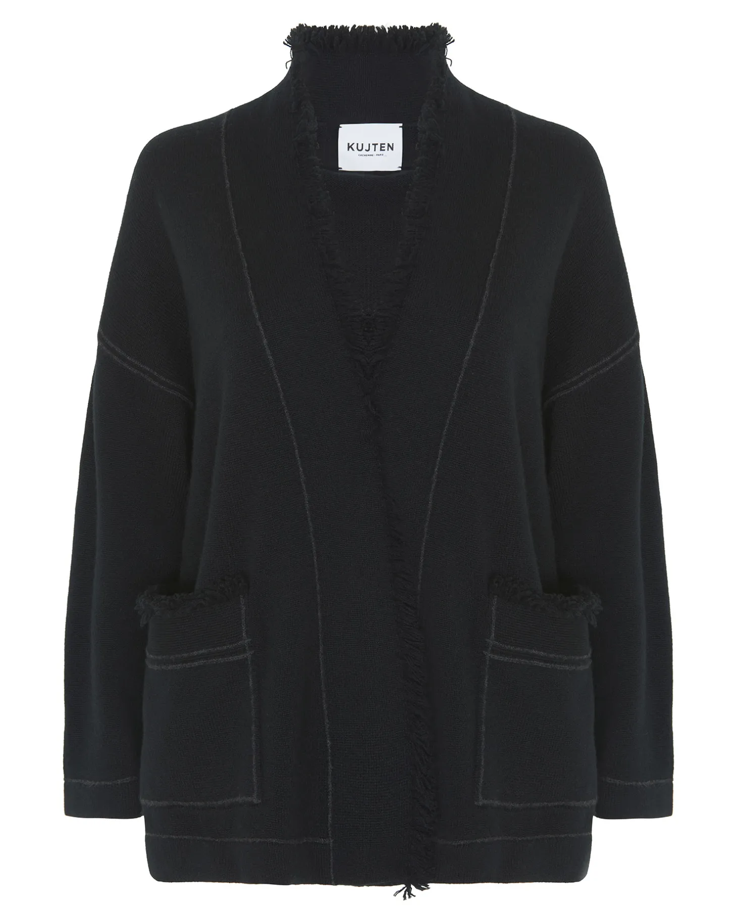 Gilet Cachemire Bords Franges