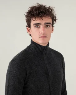 Gilet Cachemire Col Camionneur Zippe