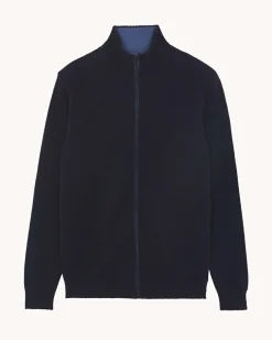 Gilet Cachemire Col Camionneur Zippe