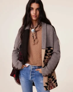 Gilet Cachemire Col Chale, 12 Fils