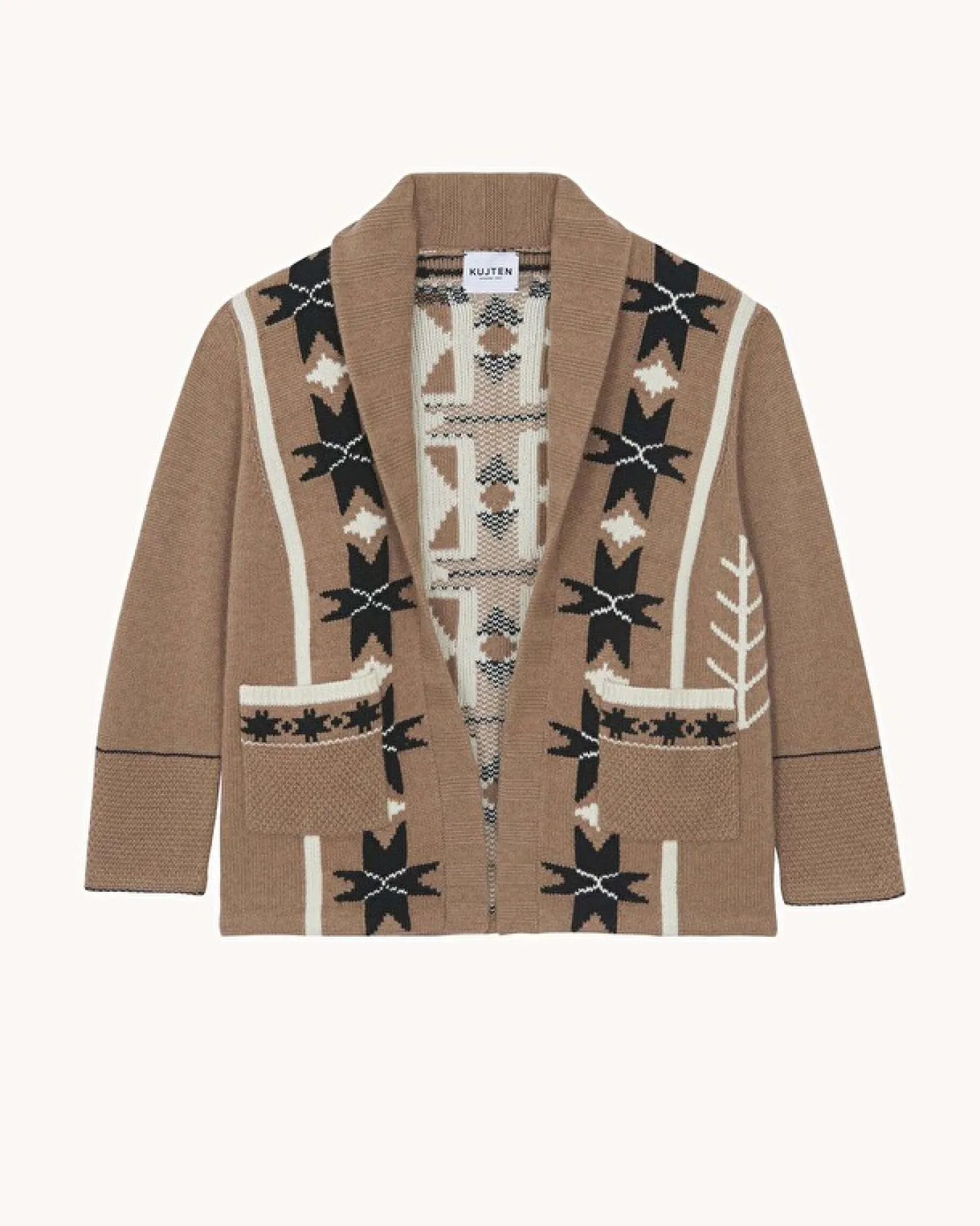 Gilet Cachemire Col Chale, 12 Fils