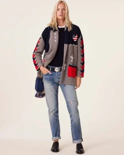 Gilet Cachemire Col Chale, 12 Fils