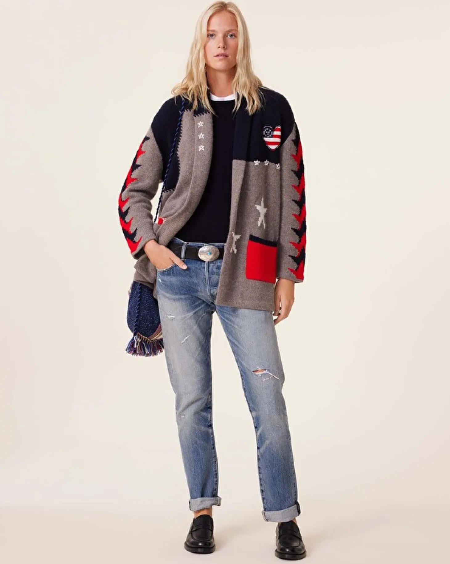 Gilet Cachemire Col Chale, 12 Fils