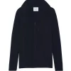 Gilet Cachemire Col Rond Zippe A Capuche