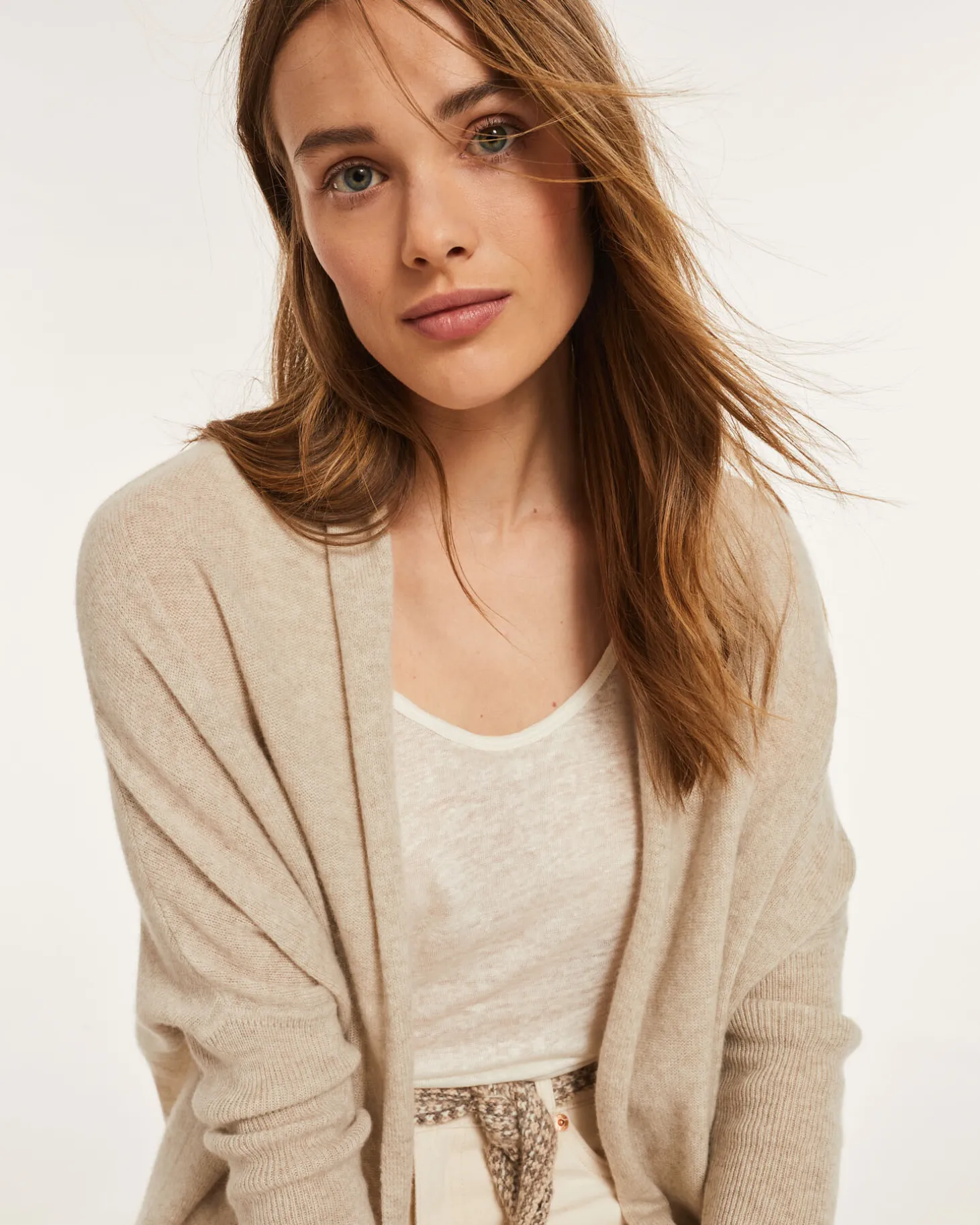 Gilet Cachemire Femme Col Chale