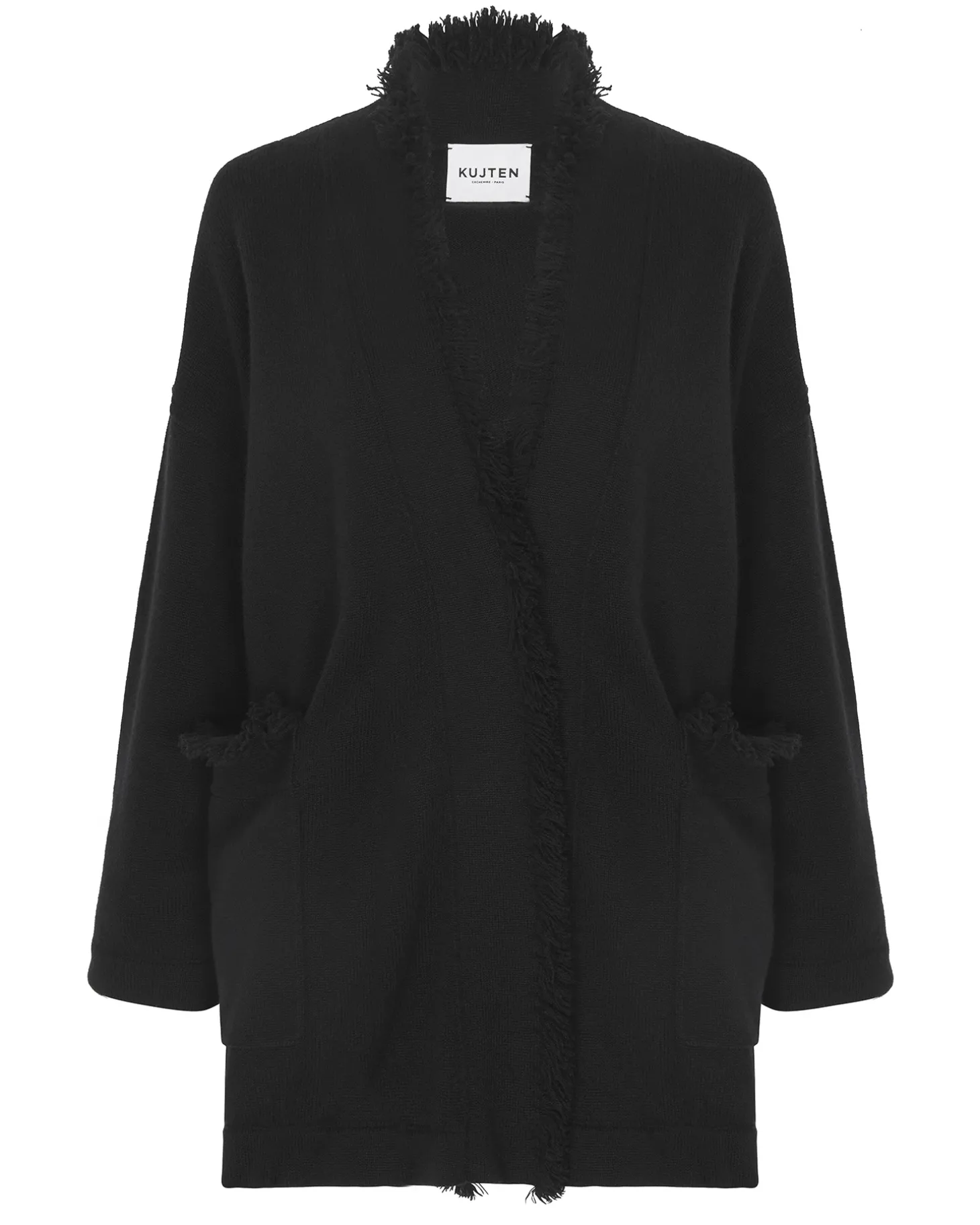 Gilet Cachemire Longs Bords Franges