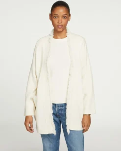 Gilet Cachemire Longs Bords Franges
