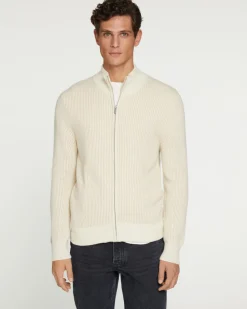 Gilet Camionneur Homme Cachemire Zippe, 4 Fils