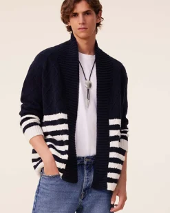 Gilet Col Chale Cachemire, 10 Fils