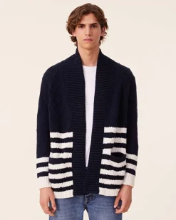 Gilet Col Chale Cachemire, 10 Fils