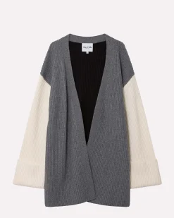 Gilet Colorblock Femme Avec Fentes