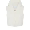Gilet Cropped Capuche Zippe Sans Manches