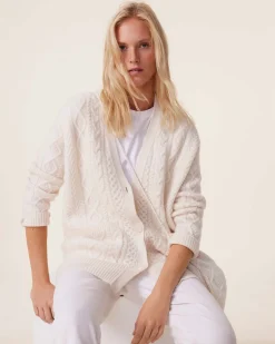 Gilet Oversize Cachemire Torsade, 8 Fils