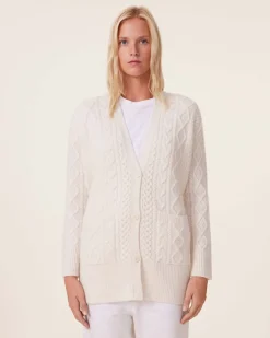 Gilet Oversize Cachemire Torsade, 8 Fils