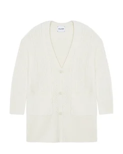 Gilet Oversize Cachemire Torsade, 8 Fils