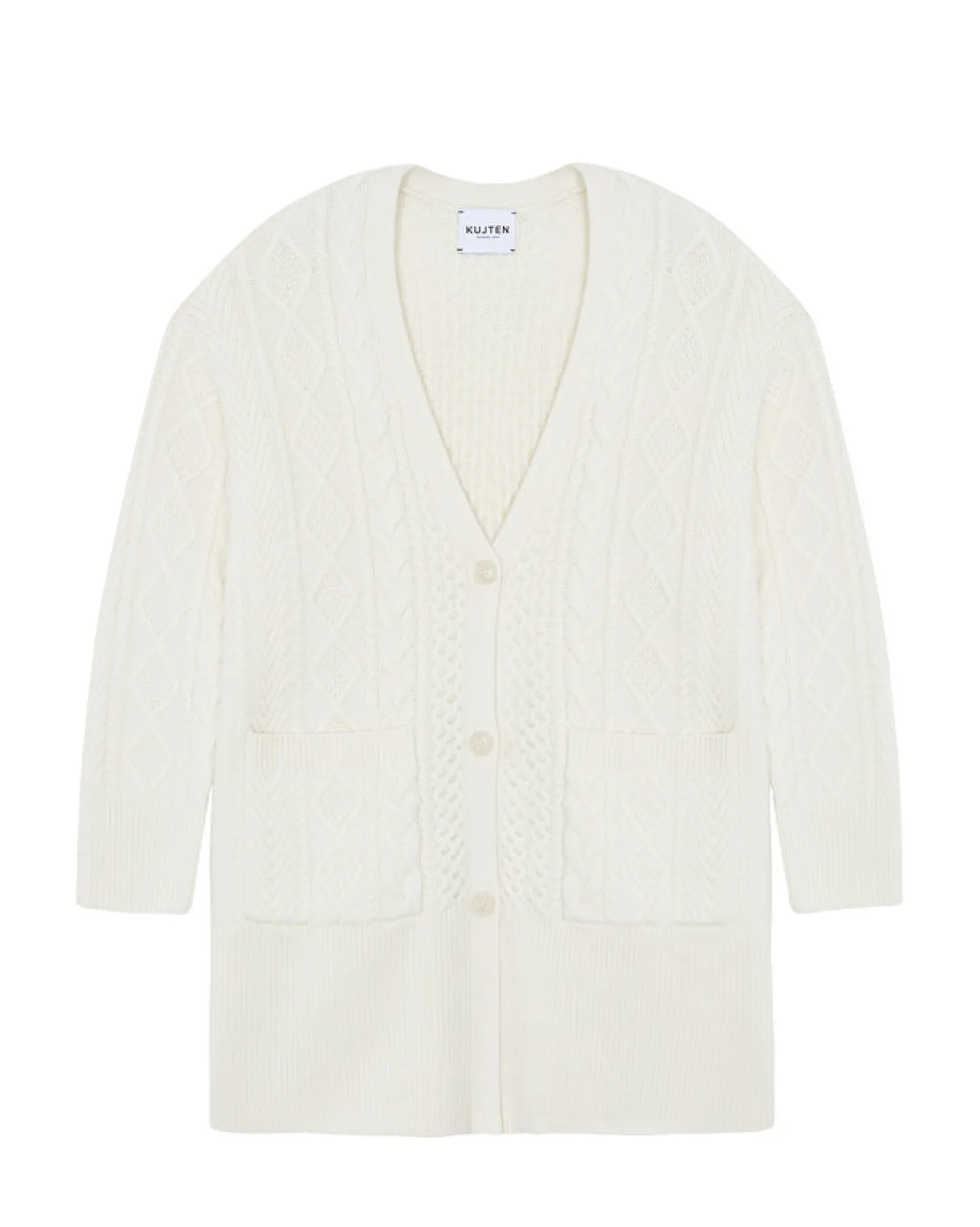 Gilet Oversize Cachemire Torsade, 8 Fils