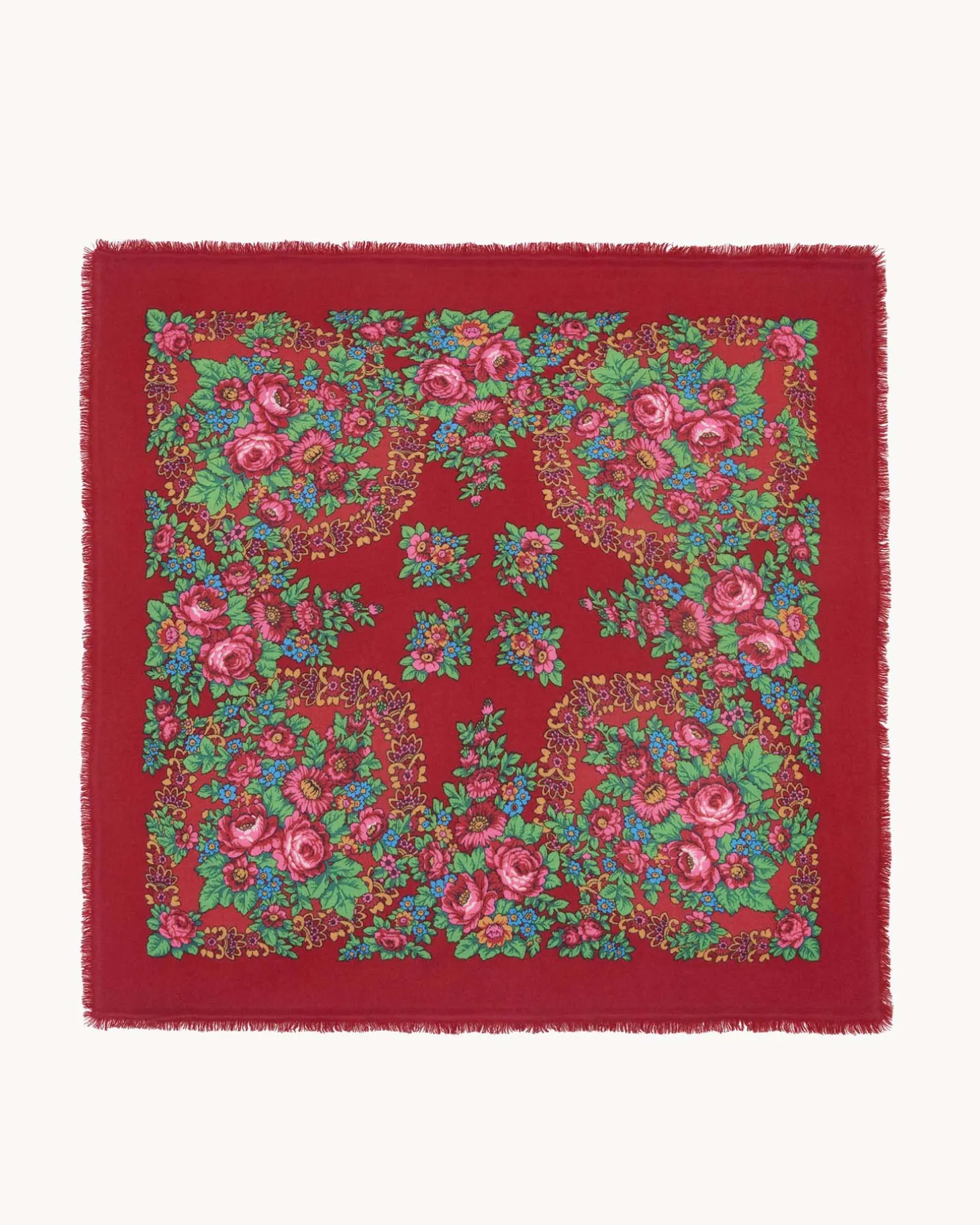 Grand Bandana Cachemire, 2 Fils