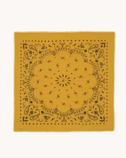 Grand Bandana Cachemire Imprime, 2 Fils