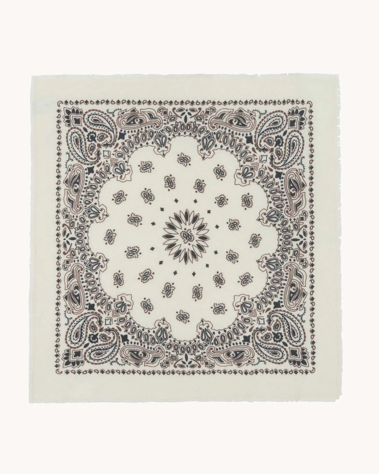 Grand Bandana Cachemire Imprime, 2 Fils