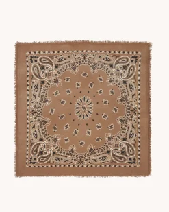 Grand Bandana Cachemire Imprime, 2 Fils