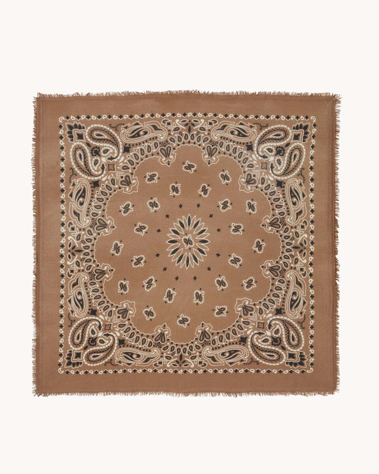 Grand Bandana Cachemire Imprime, 2 Fils