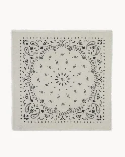 Grand Bandana Cachemire Imprime, 2 Fils