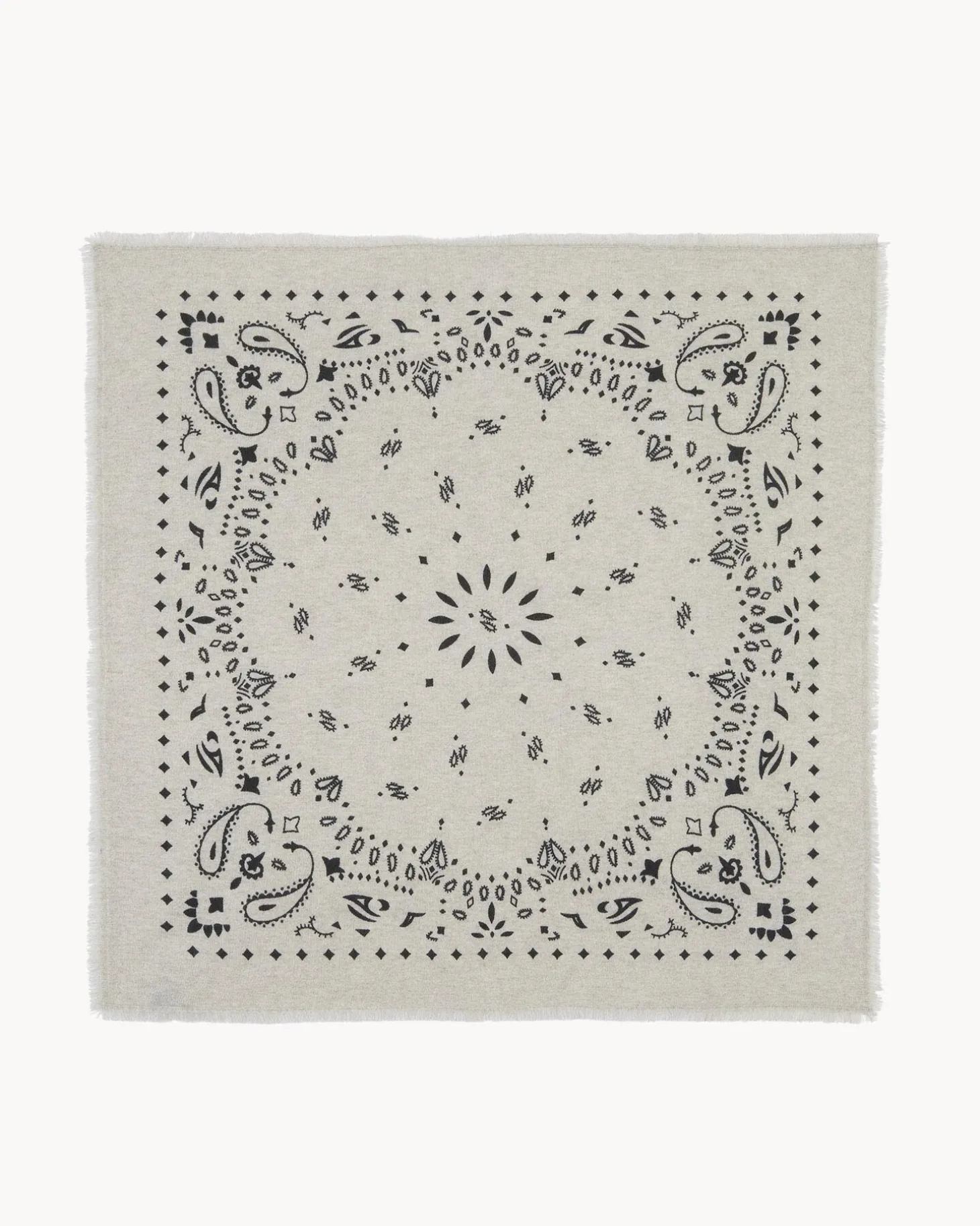 Grand Bandana Cachemire Imprime, 2 Fils