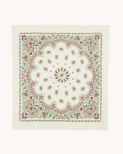 Grand Bandana Cachemire Imprime, 2 Fils