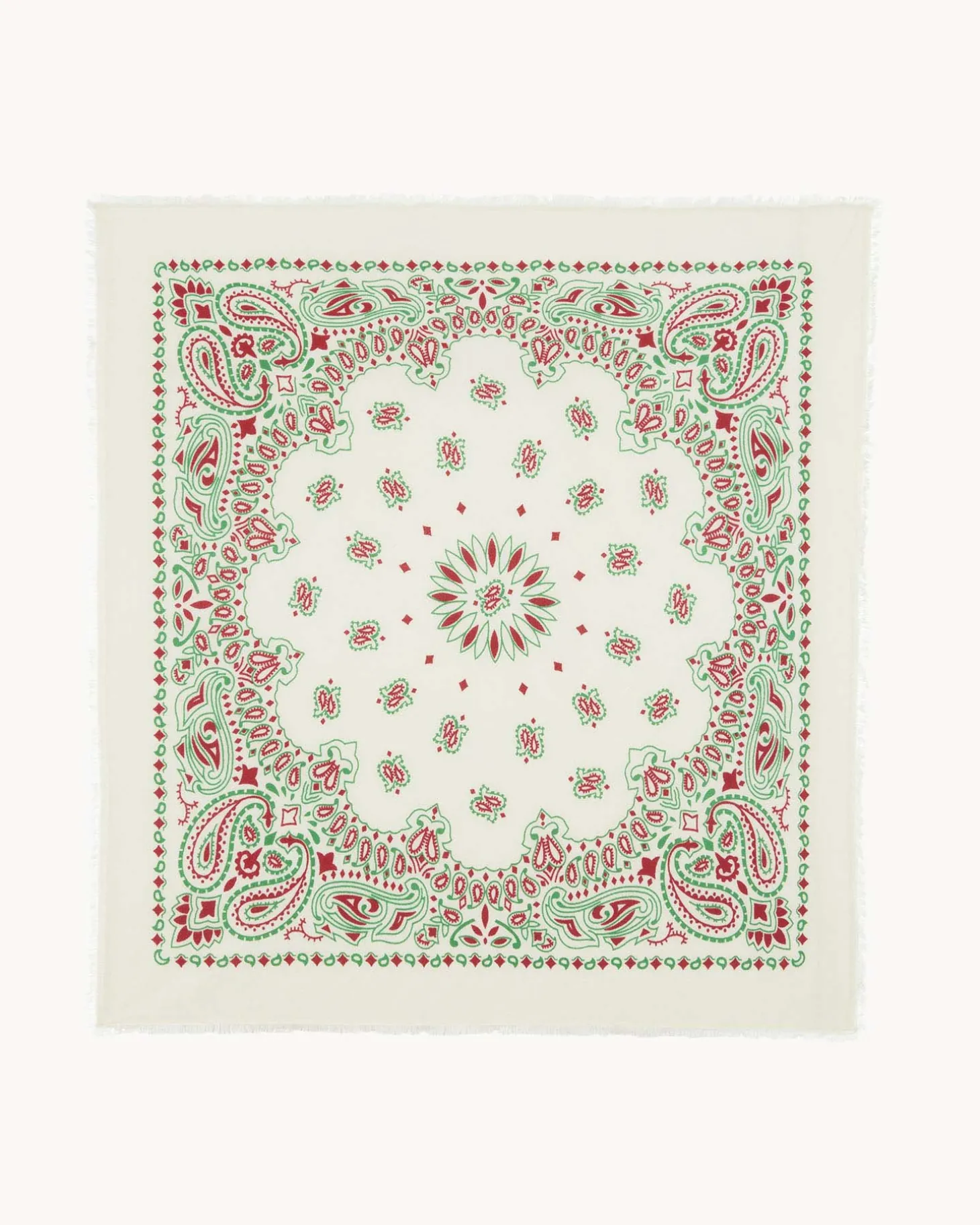 Grand Bandana Cachemire Imprime, 2 Fils
