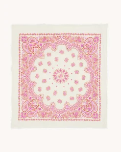 Grand Bandana Cachemire Imprime, 2 Fils