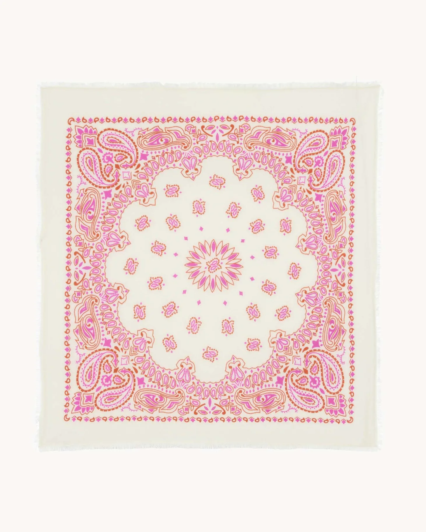 Grand Bandana Cachemire Imprime, 2 Fils